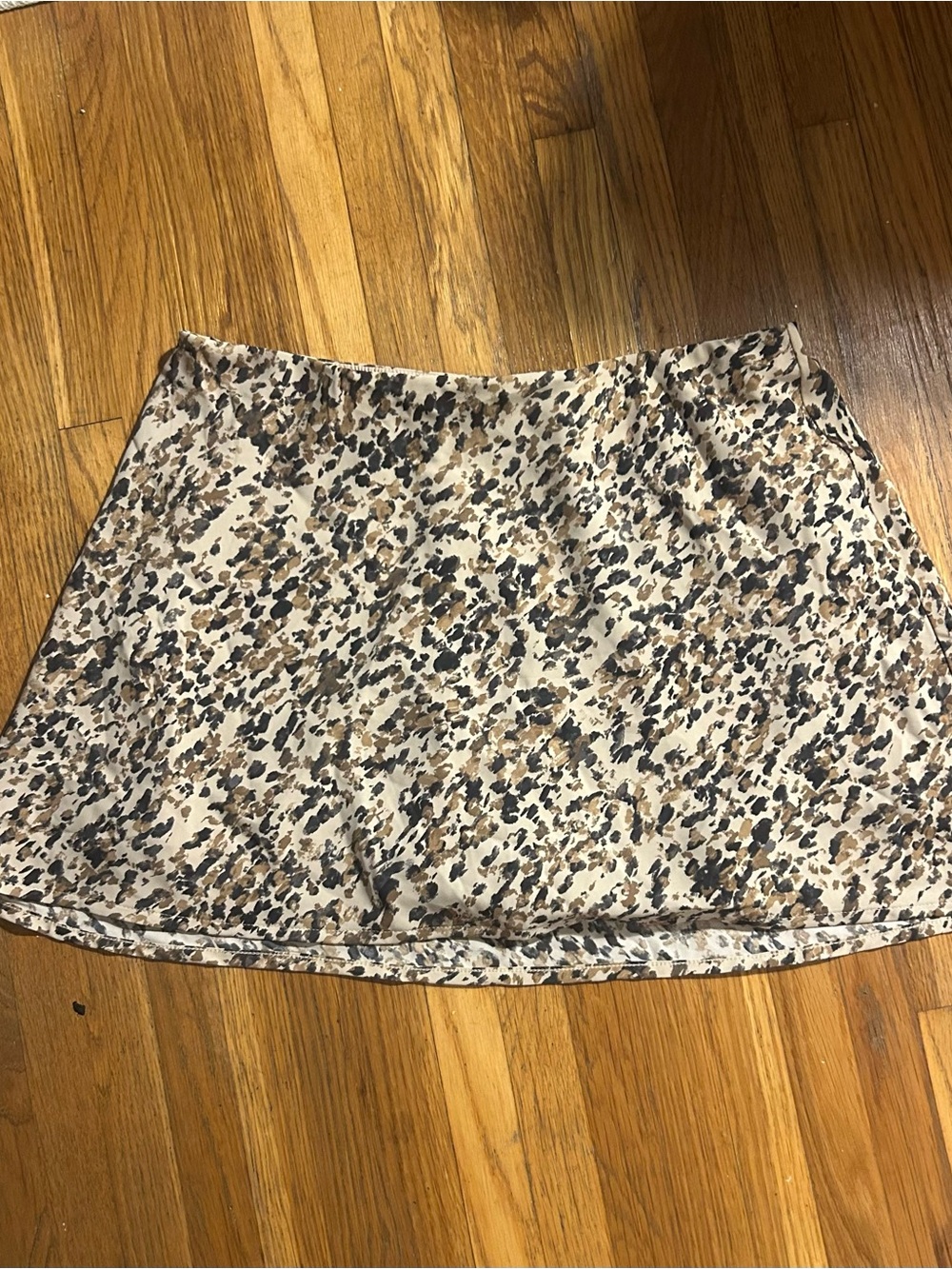 Abercrombie & Fitch Beige and Brown Animal Print Mini Skirt